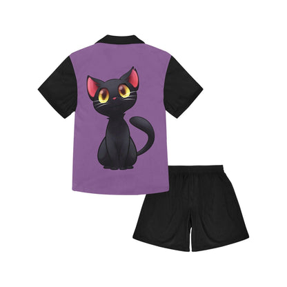 Kid's Curious Cat Pajama Set