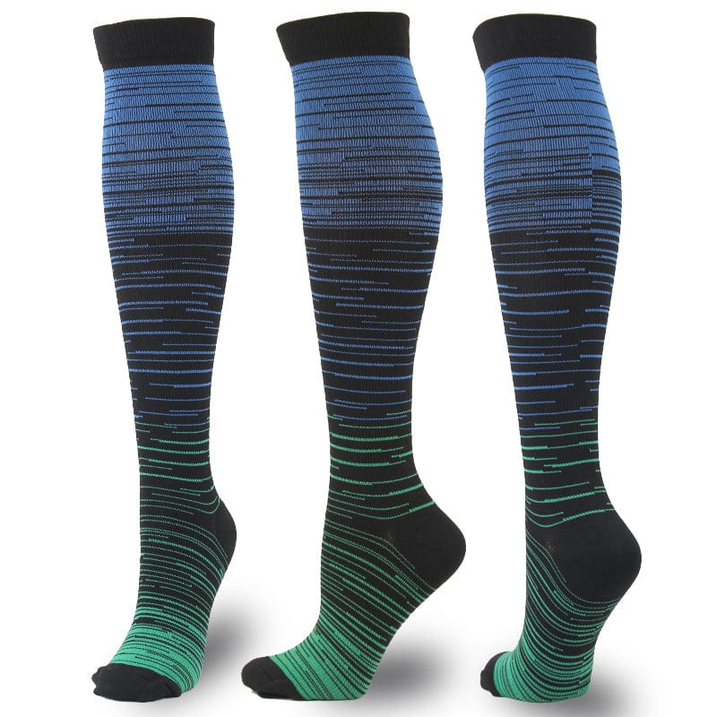 Men and Women Gradient Color Design Compression Socks  Pioneer Kitty Market   