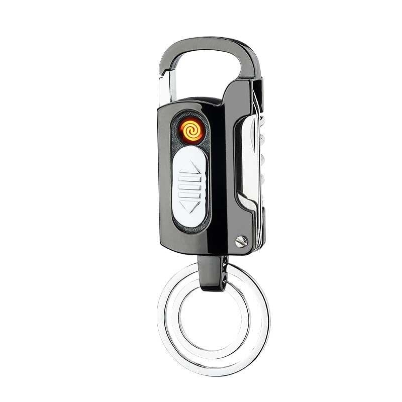 Swiss Army Knife Keychain with Lighter