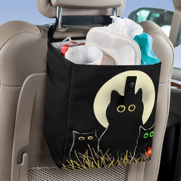 Night Cats Car Trash Bag