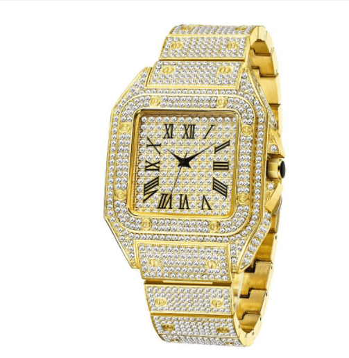 Men's Gold or Silver Square Luxury Watch by Miss Fox  Pioneer Kitty Market   