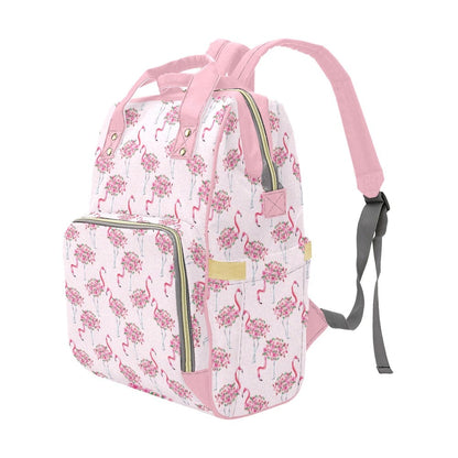 Rosy Flamingo Multifunctional Diaper Backpack Bag Diaper Backpack (1688) e-joyer   