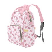 Rosy Flamingo Multifunctional Diaper Backpack Bag