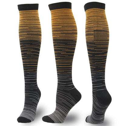 Men and Women Gradient Color Design Compression Socks  Pioneer Kitty Market   