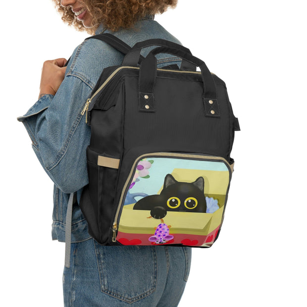 Mousey Cat Multifunctional Diaper Backpack Bag