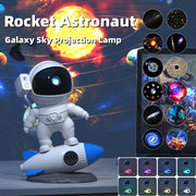 Rocket Astronaut Galaxy Starry Sky Projector Lamp Desktop