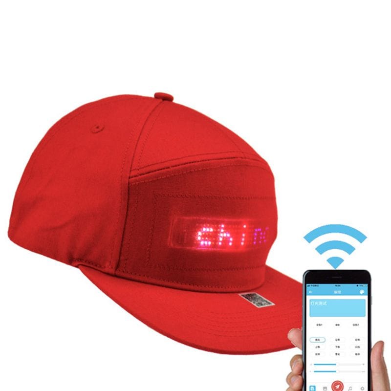LED Mobile Phone APP Controlled Baseball Cap Hats Pioneer Kitty Market   