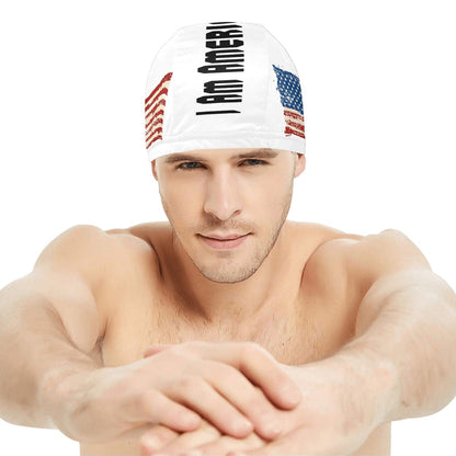 I Am American Swim Cap Swim Cap Pioneer Kitty Market   
