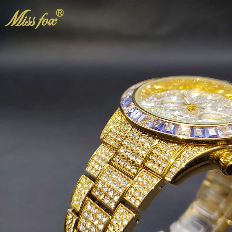 Men's Luxury Gold or Silver Waterproof Stainless Steel Watch Watches  Pioneer Kitty Market   