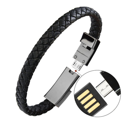 Unisex USB Charging Micro Cable Bracelet Jewelry Pioneer Kitty Market   