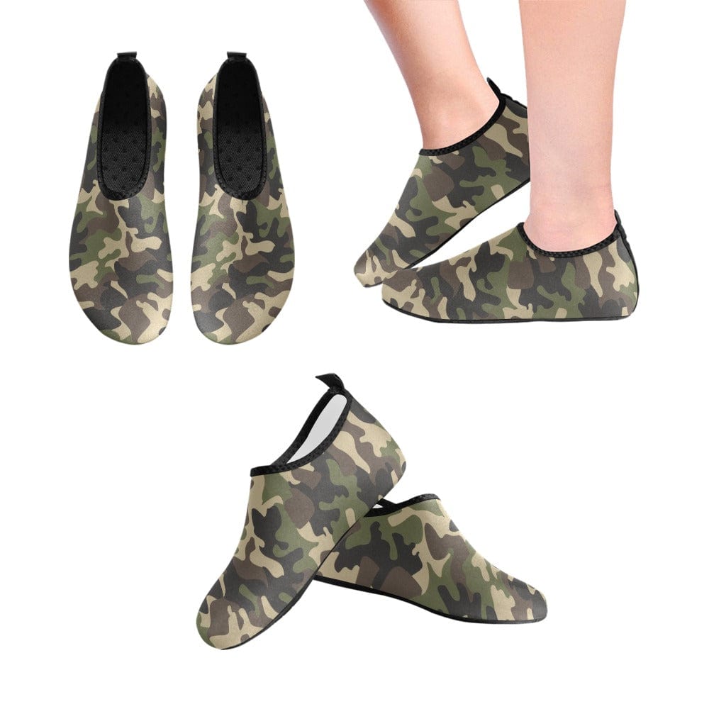 Camouflage Kid's Slip-On Water Shoes Kids' Slip-On Water Shoes (056) e-joyer   