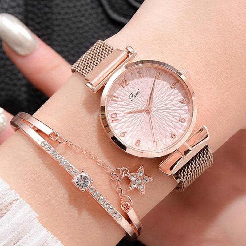 Women's Luxury Magnetic Quartz Bracelet Watch  Pioneer Kitty Market   