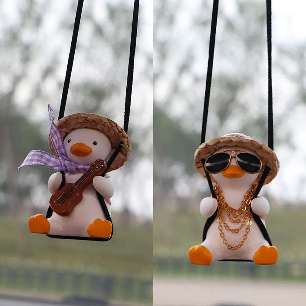 Hanging Car Pendant Cute Swinging Duck Ornament  Pioneer Kitty Market   