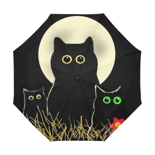Night Cats Anti-UV Umbrella Umbrellas interestprint   