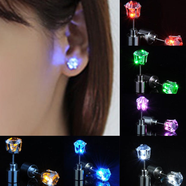 Light Me Up Women's LED Glowing Crystal Earrings