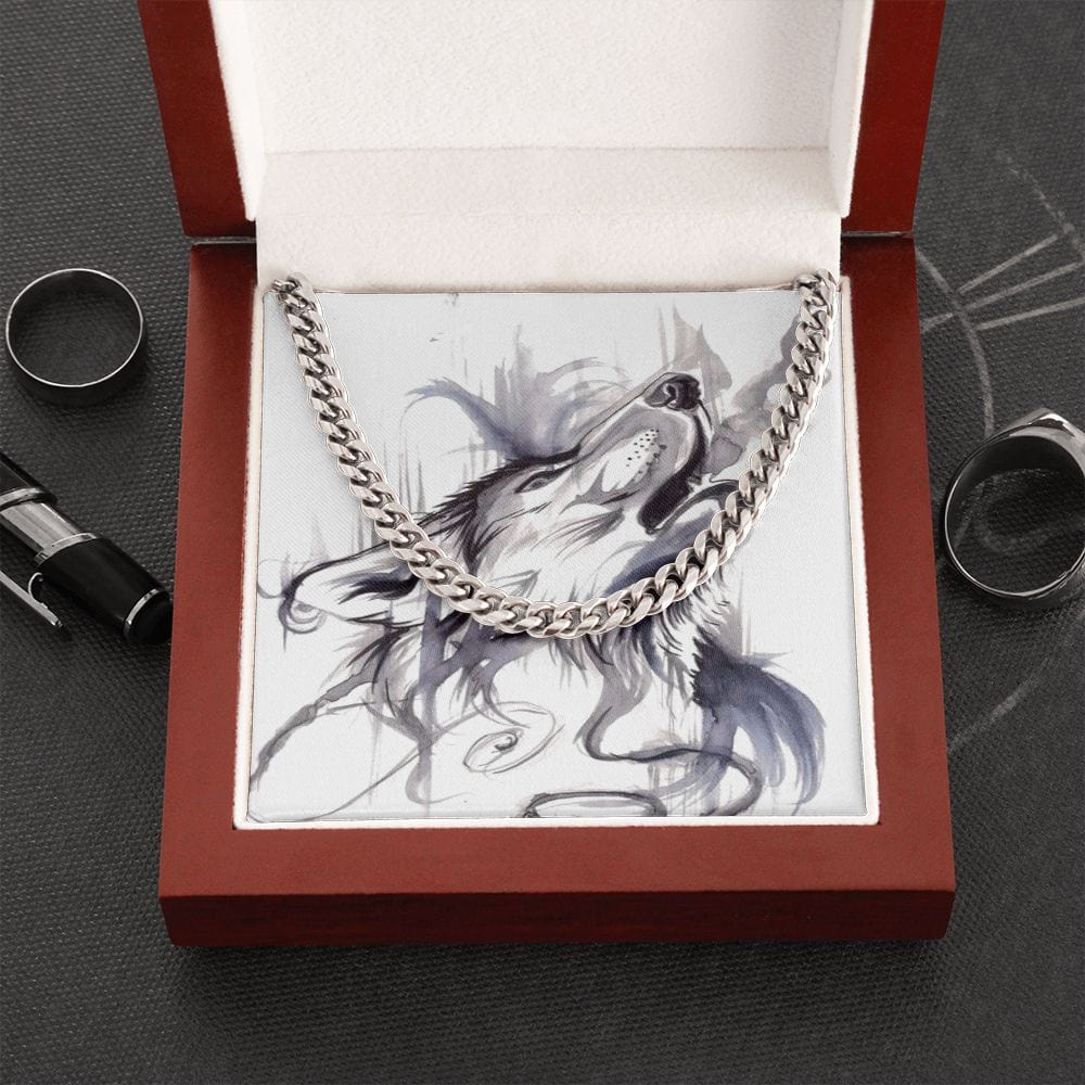 Men's Cuban Link Chain Necklace Jewelry Pioneer Kitty Market Stainless Steel Luxury Box 