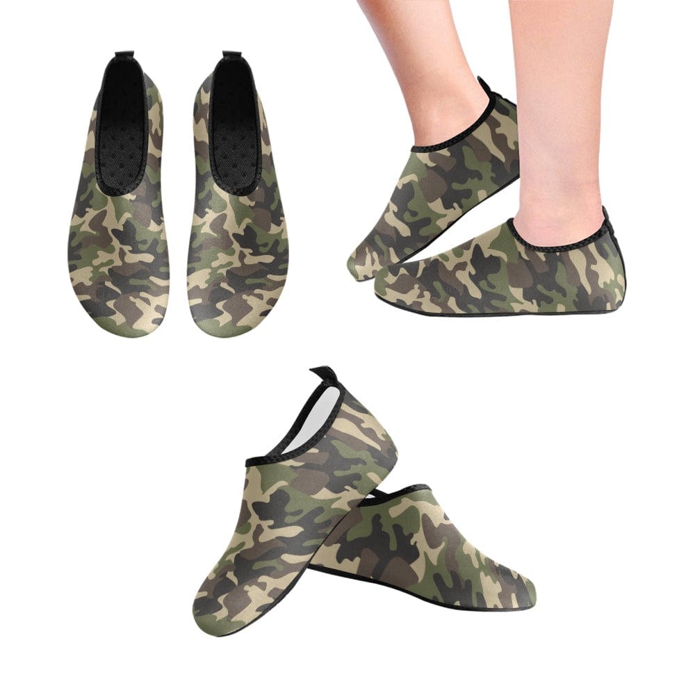 Camouflage Women's Slip-On Water Shoes Women's Slip-On Water Shoes (056) Pioneer Kitty Market   