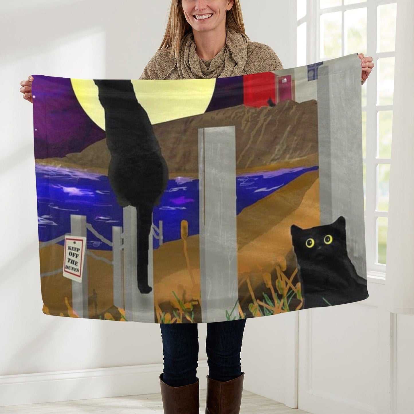 Lighthouse Cats Baby Blanket 30"x40"