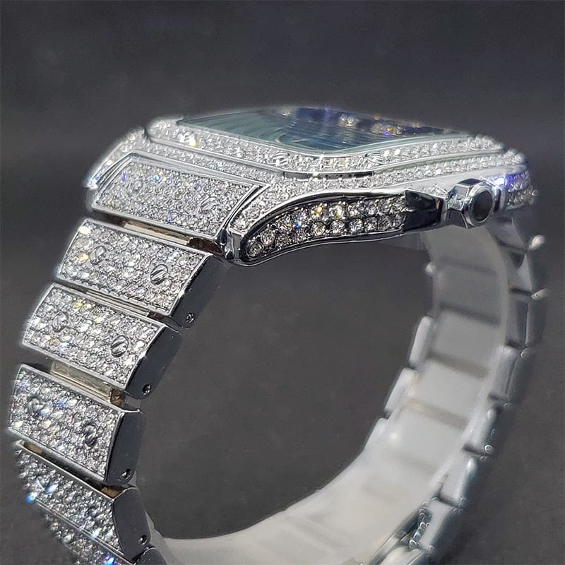 Men's Ice Out Diamond Square Watch by Miss Fox  Pioneer Kitty Market   