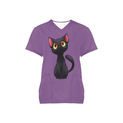 Curious Kitty Scrub Top Shirts Pioneer Kitty Market   