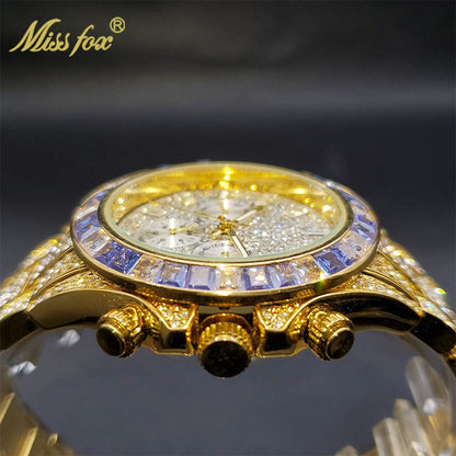 Luxury Gold or Silver Waterproof Stainless Steel Watch