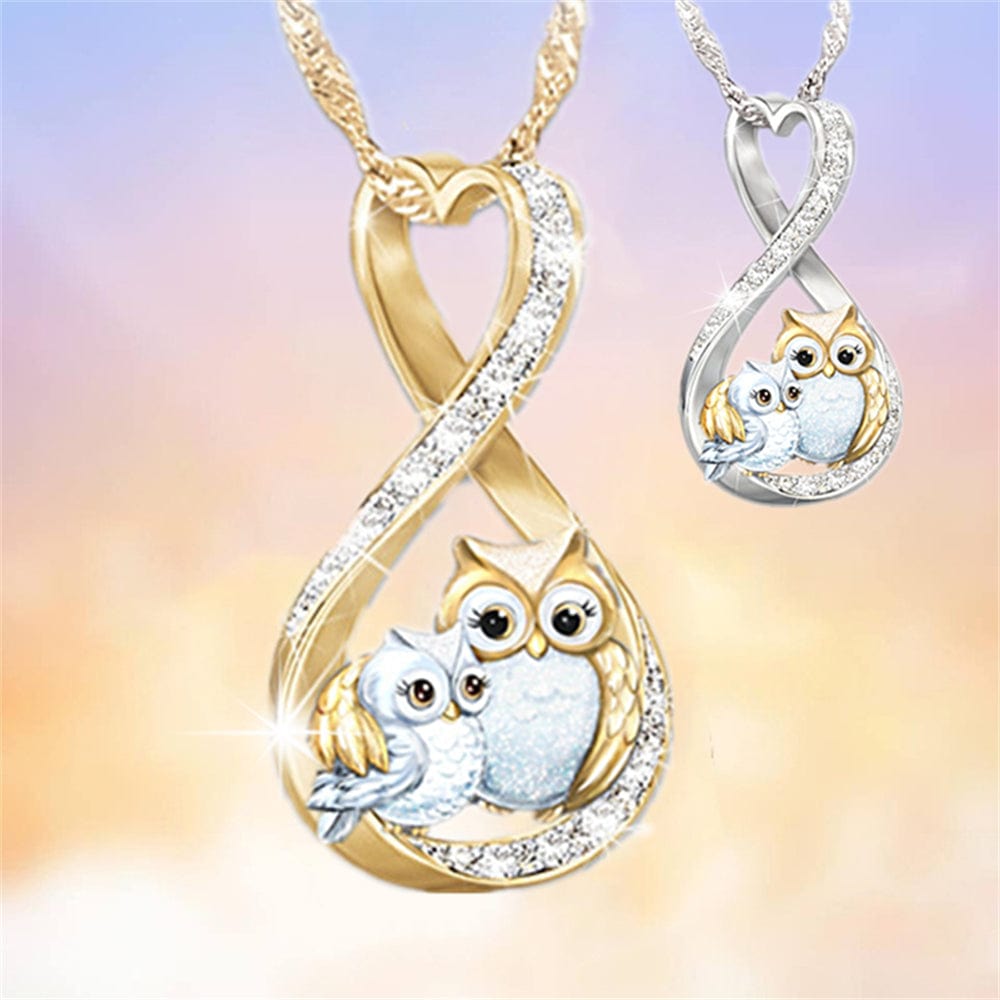 Women's Infinity Owl Ring Pendant Necklace  Pioneer Kitty Market   
