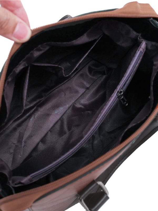 Four-Piece Retro-Style PU Leather Handbag Bag Set  Pioneer Kitty Market   