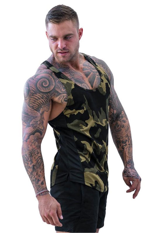 Men's Camouflage Print Breathable Quick Dry Tank Top  Pioneer Kitty Market   