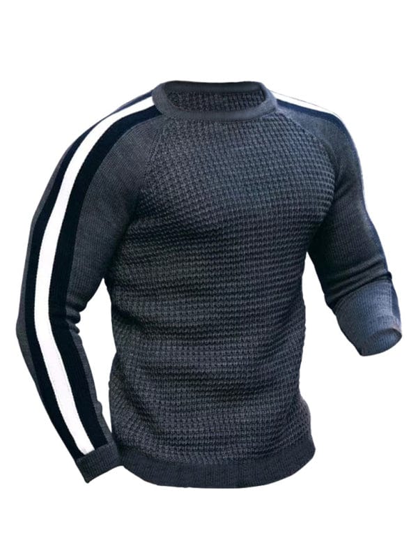 Men's Round Neck Color Contrast Sweater