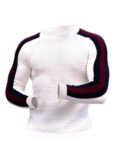 Men's Round Neck Color Contrast Sweater