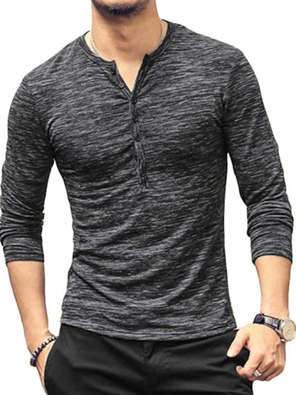 Men's Slub Silk Long-Sleeved Shirt  Pioneer Kitty Market Black S 