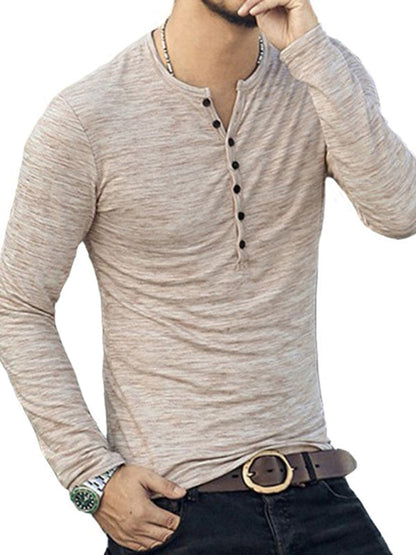 Men's Slub Silk Long-Sleeved Shirt  kakaclo   