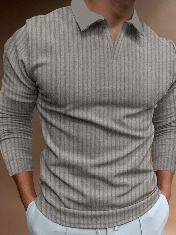 Men's Vertical Long-Sleeved Polo Shirt  Pioneer Kitty Market Grey S 