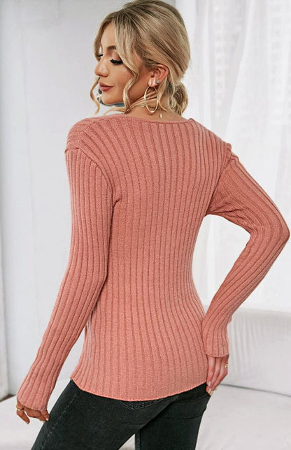 Women's V-Neck Pullover Criss-Cross Sweater
